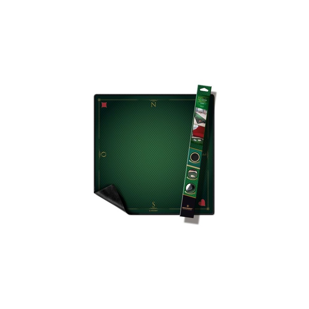 TAPIS CARTES PRESTIGE VERT (FORMAT TAROT 60X60 CM)