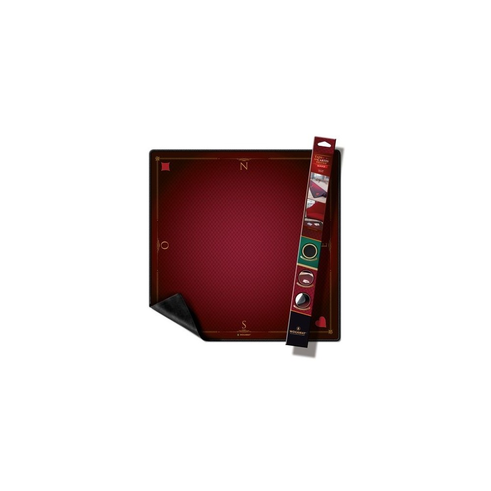 TAPIS CARTES PRESTIGE ROUGE (FORMAT TAROT 60X60 CM)