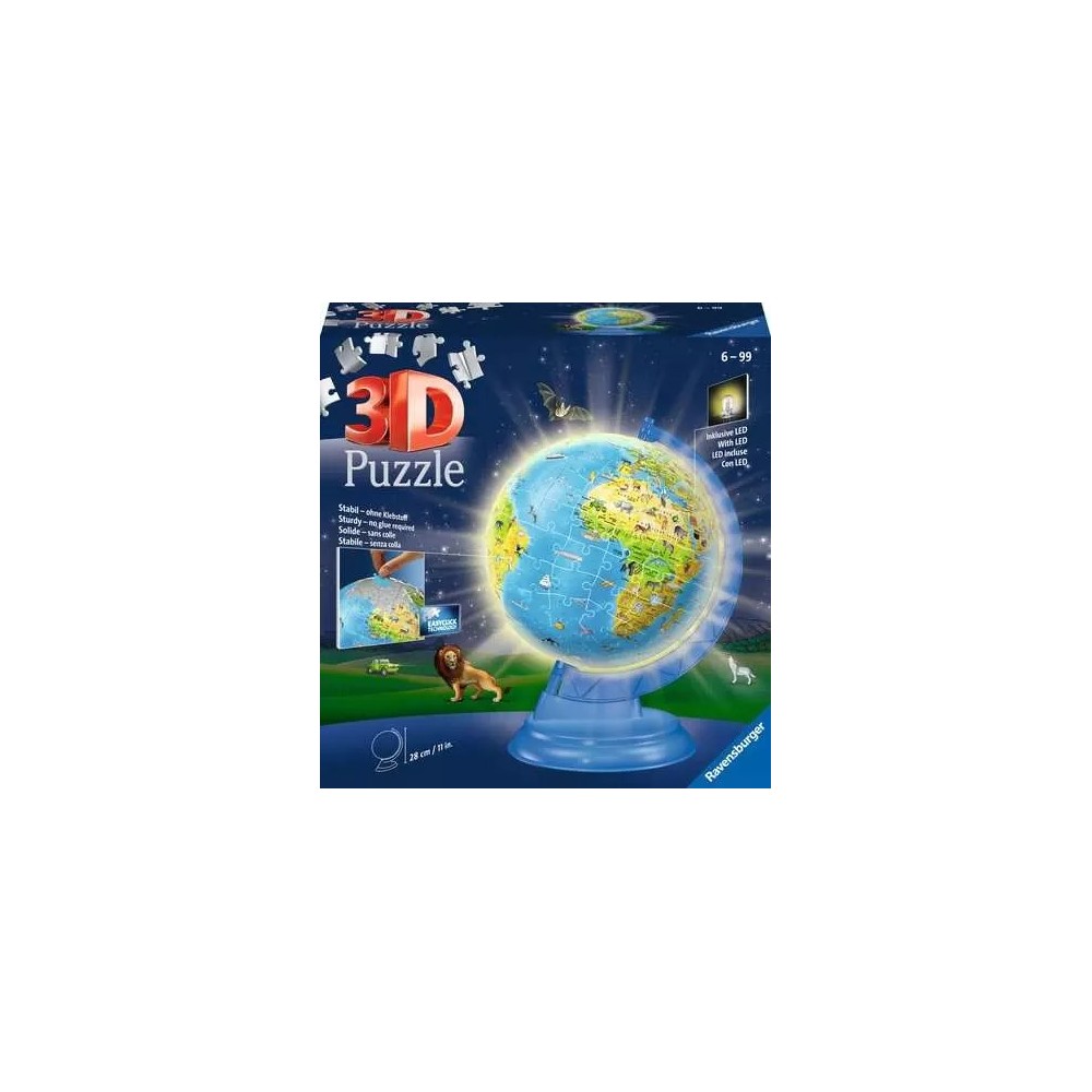 Puzzle 3D ronds Globe illuminé