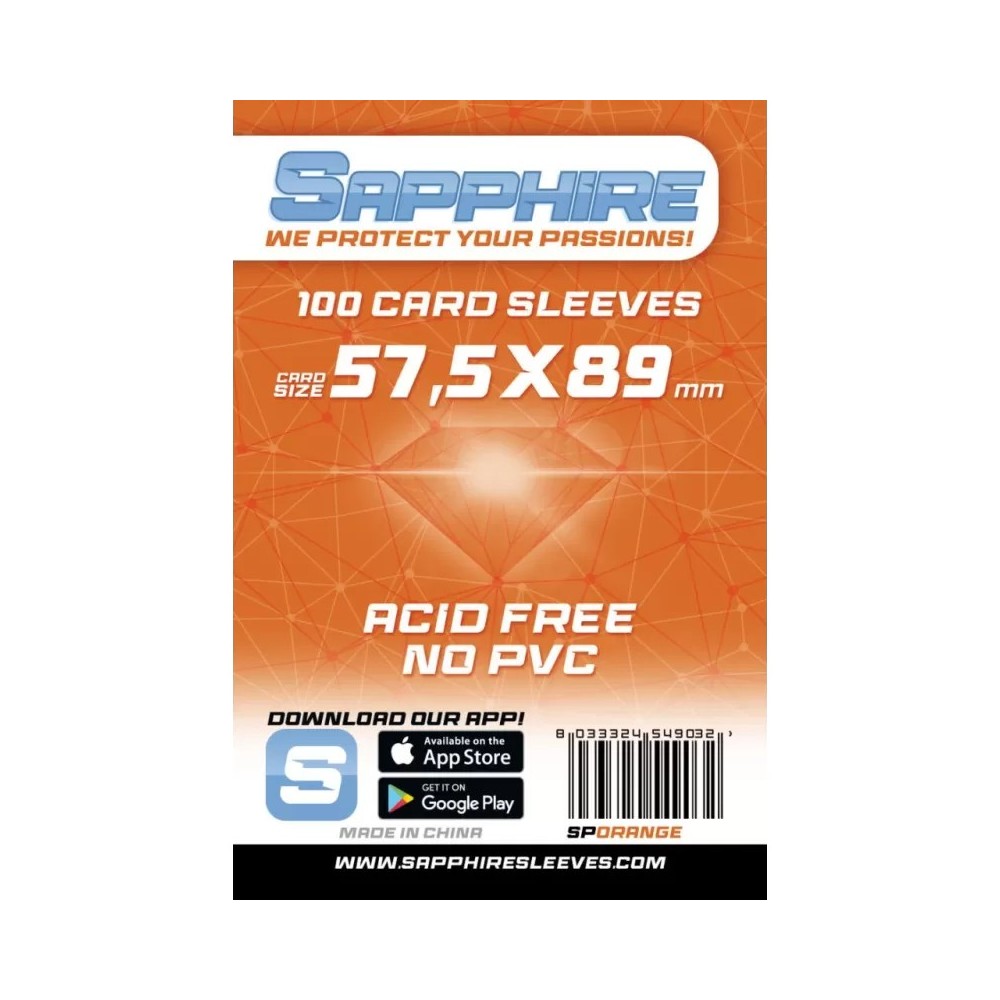 Sleeves SAPHIRE 57.5 x 89