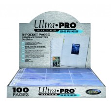 100 Feuilles pour Classeur - 9 Pocket Page : Silver