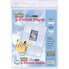 Ultra Pro Pokémon - Feuilles de classeur | Accessoire Cartes à Collectionner | 10 Pages | 9 Pochettes | Capacité 180 Cartes