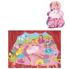 PUZZLE SILHOUETTE 36 PIECES LA BALLERINE A LA FLEUR