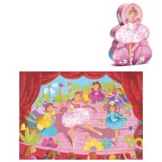PUZZLE SILHOUETTE 36 PIECES LA BALLERINE A LA FLEUR