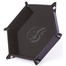 PISTE DE DES - DAGUES FURTIVES - CUIR ET VELOURS - GRIS