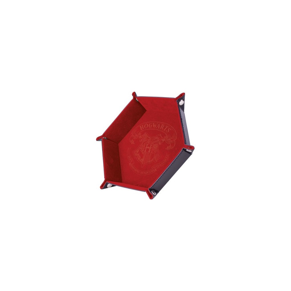 Piste de dés - Poudlard Rouge 19x19 cm - Cuir et velours