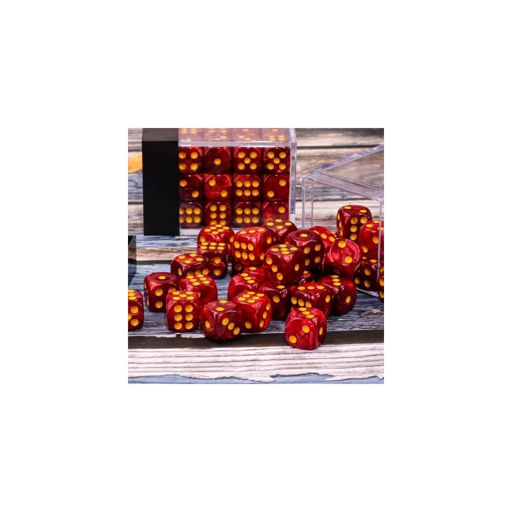 Lot de 36 dés 6 faces - Rouge