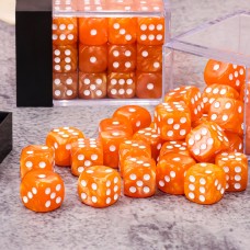 Lot de 36 dés 6 faces - Orange Nacré