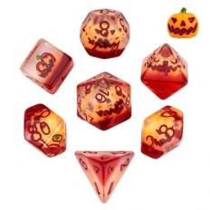 Lot de 7 dés résine gamme Insert - en boite - Halloween