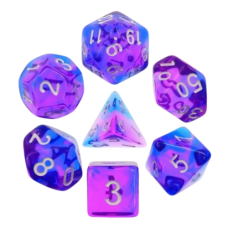 Lot de 7 dés  Indigo Sea