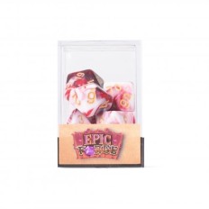 Lot de 7 dés multiformat en boîte  Cherry Cream