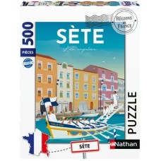 NATHAN PUZZLE 500 PIECES - AFFICHE DE SETE - LOUIS L'AFFICHE - COLLECTION REGIONS DE FRANCE