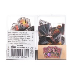 Lot de 7 dés résine gamme Insert - en boite - Le Dernier Œuf de Dinosaure